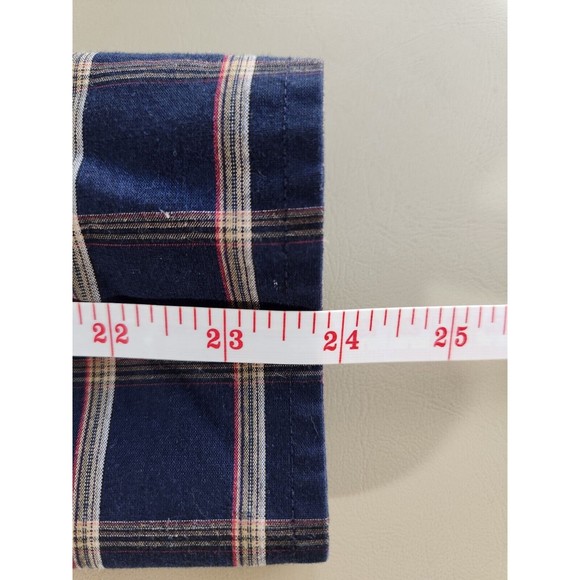 Ely Cattleman Men's 4XL Big Man Pearl Snap Button Down Blue Plaid Long Sleeve - Picture 6 of 6